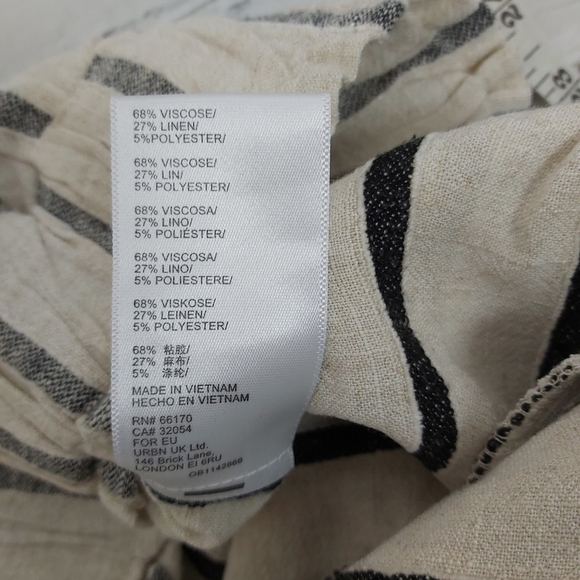 𝅺Urban Outfitters JOSIE LINEN Striped Pull-On Short - Picture 9 of 10